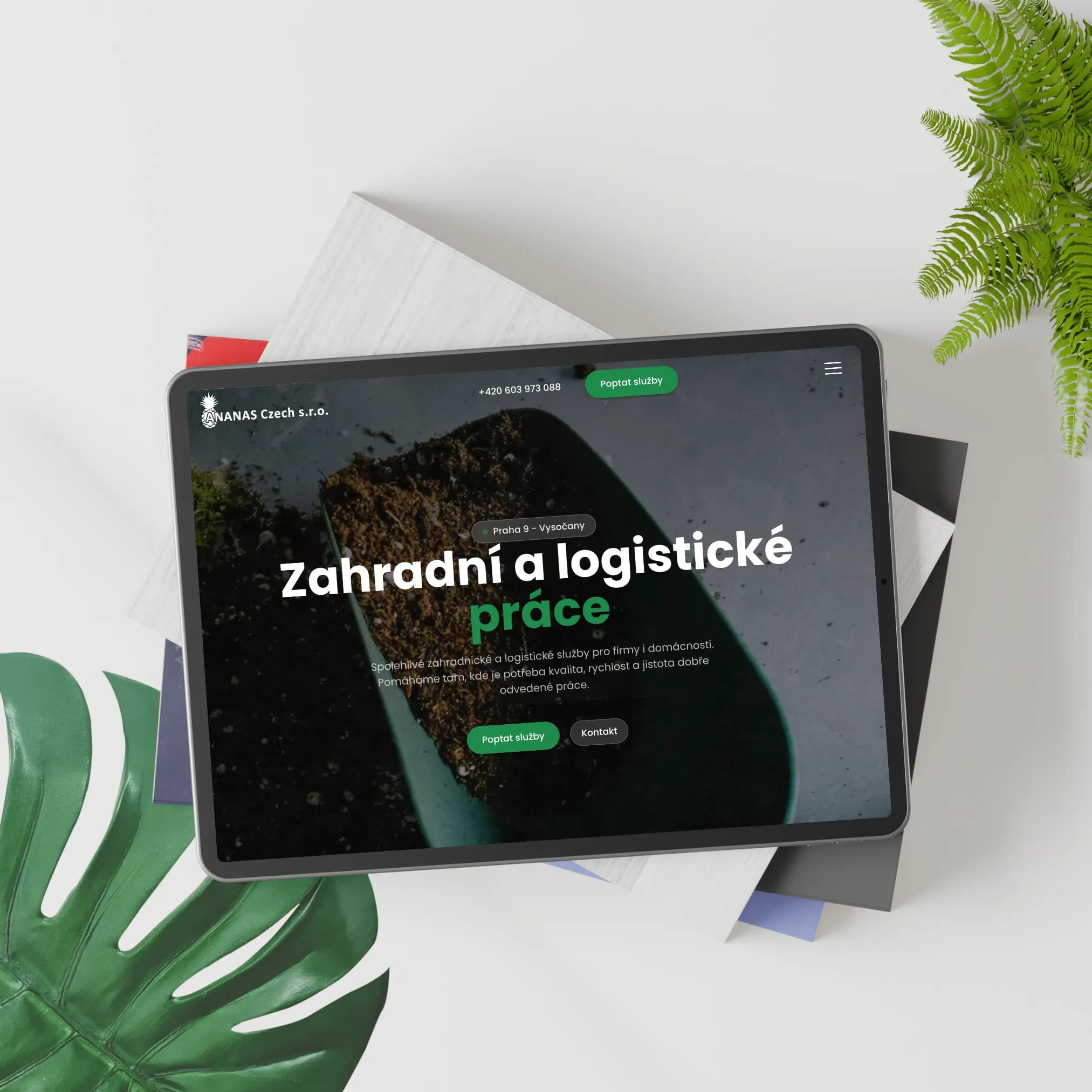 Web pro zahradní a logistické služby — ANANAS Czech s.r.o.