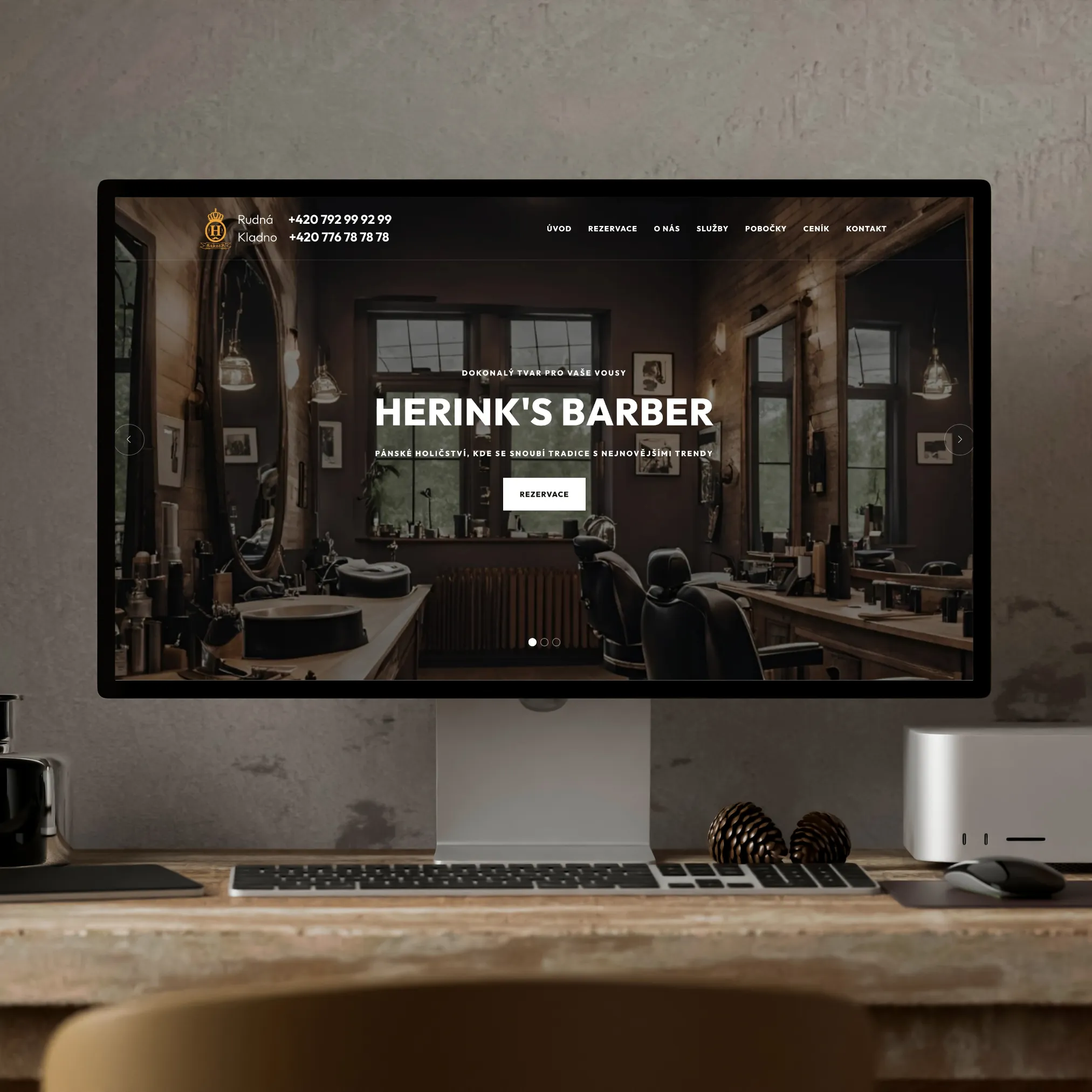 Web pro barbershop s vlastním stylem Web pro barbershop s vlastním stylem