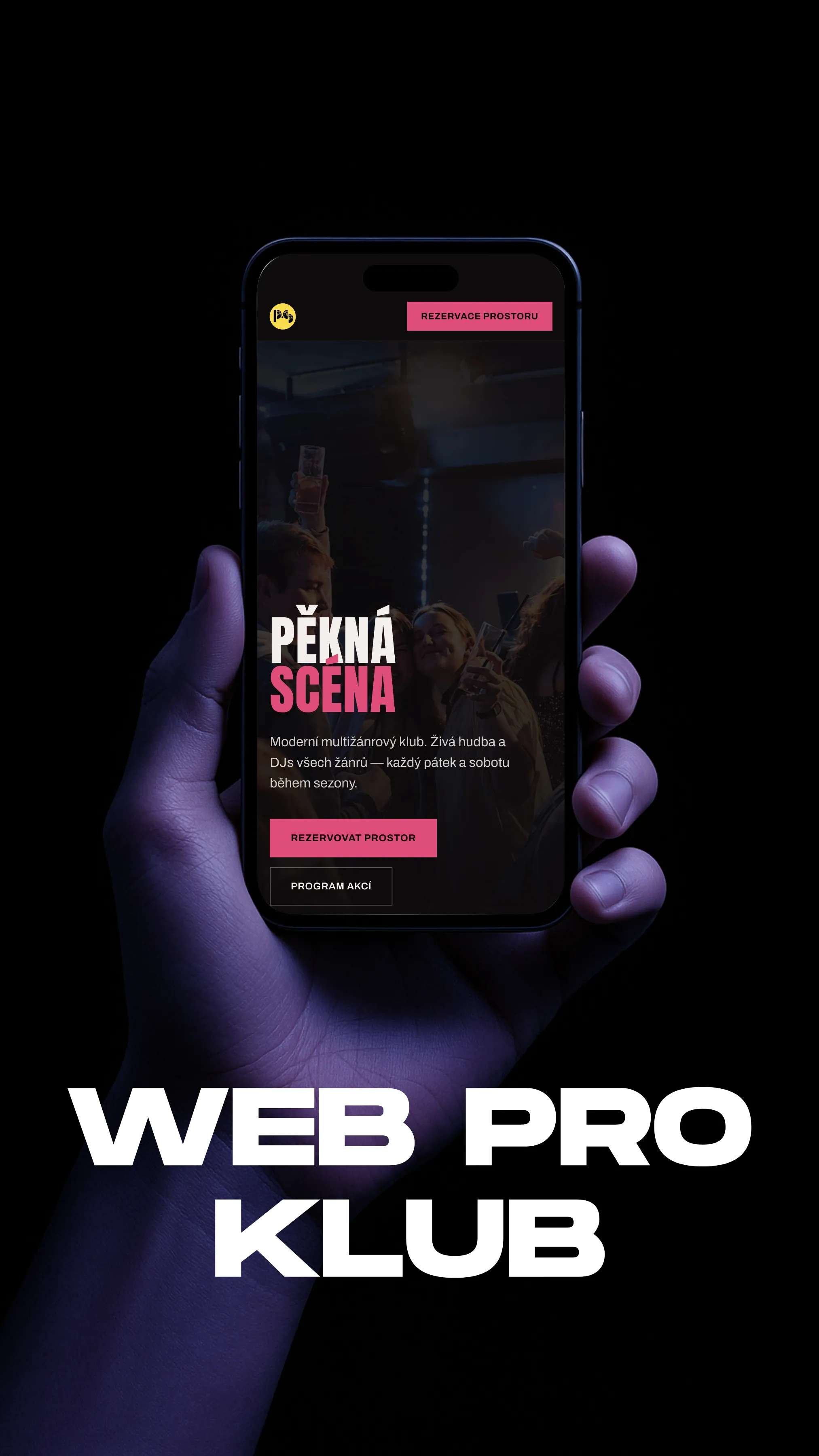 Web pro hudební klub s programem akcí a rezervací prostoru Web pro hudební klub s programem akcí a rezervací prostoru