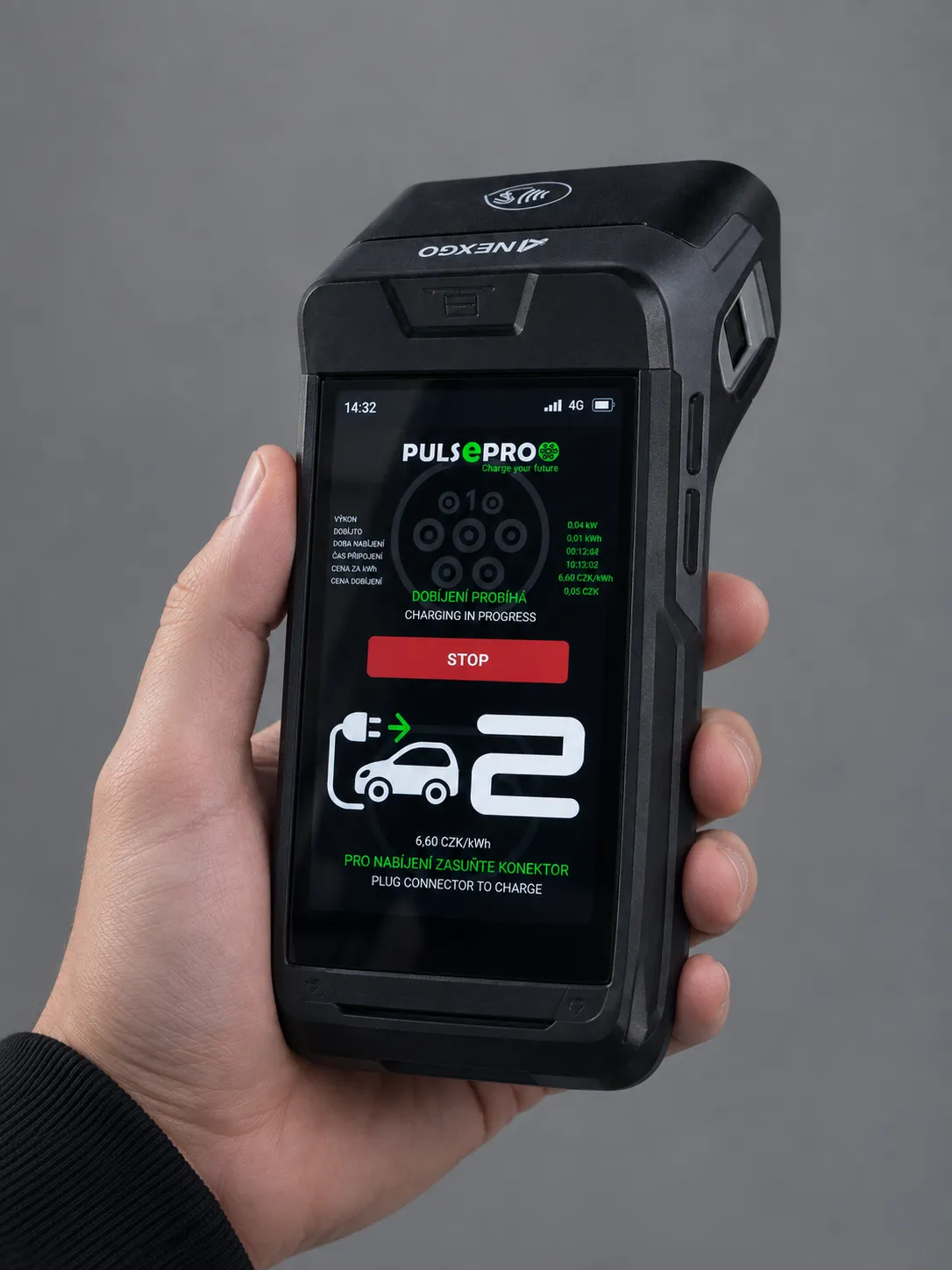Platební aplikace pro terminál v nabíjecí stanici elektromobilů Platební aplikace pro terminál v nabíjecí stanici elektromobilů