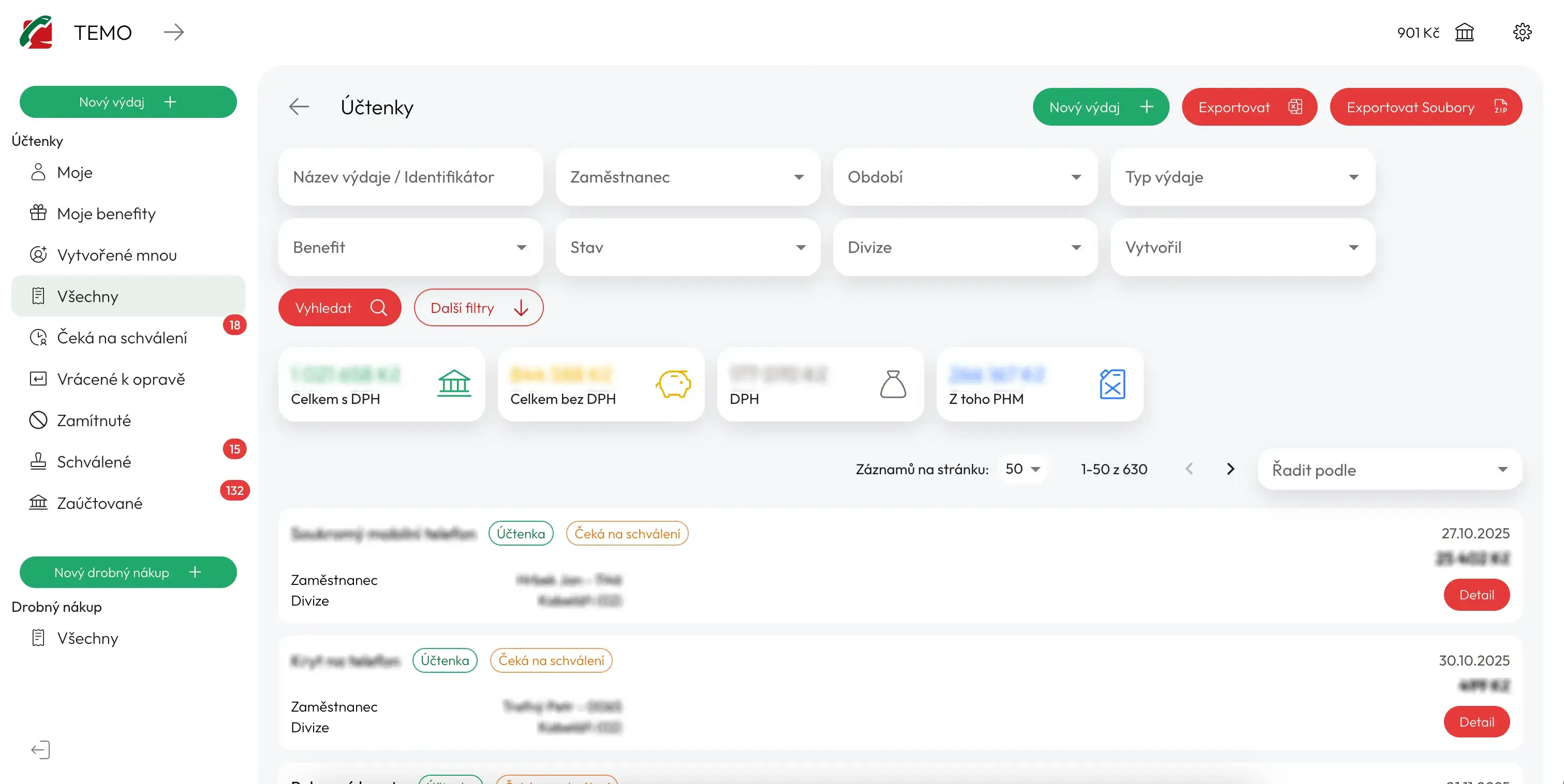 Aplikace pro digitalizaci účtenek Aplikace pro digitalizaci účtenek